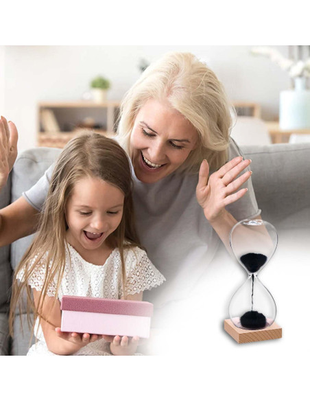 Reloj de Arena Magnético SuLiao 1 Minuto con Base de Madera