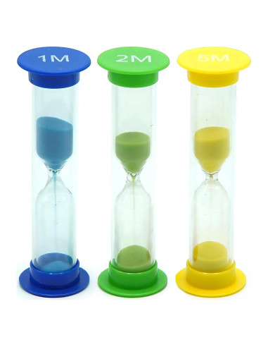 Reloj de Arena TeacherFav Set 3 Piezas 1-2-5 Minutos