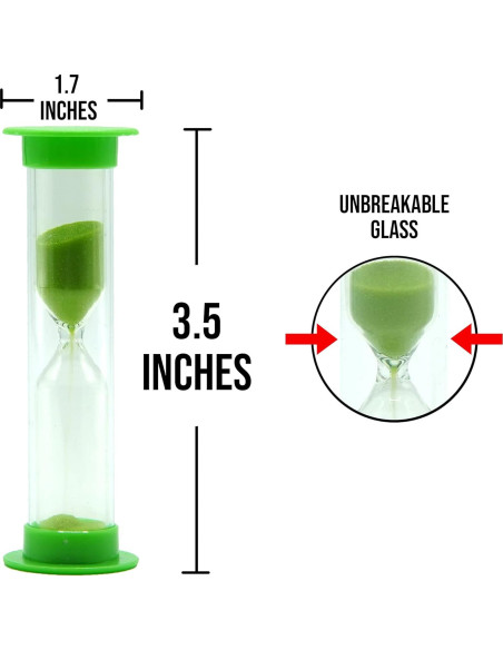 Reloj de Arena TeacherFav Set 3 Piezas 1-2-5 Minutos