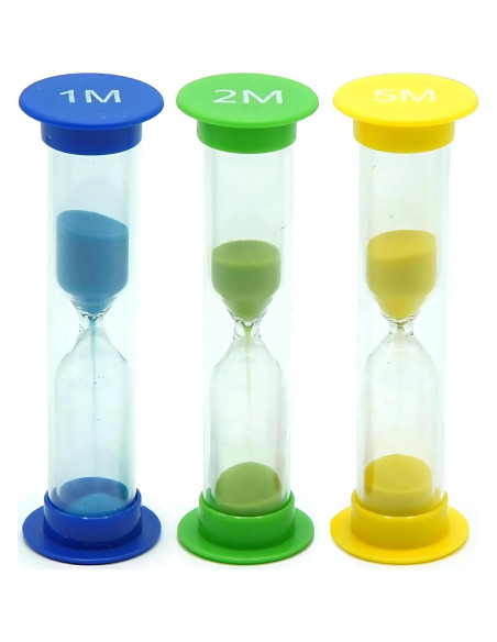 Reloj de Arena TeacherFav Set 3 Piezas 1-2-5 Minutos