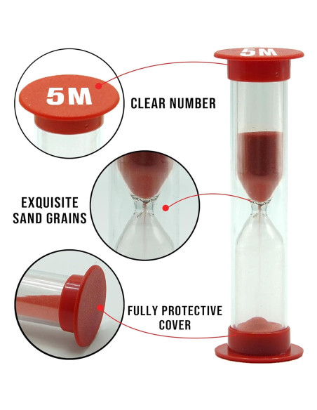 Reloj de Arena TeacherFav Set 3 Piezas 1-2-5 Minutos