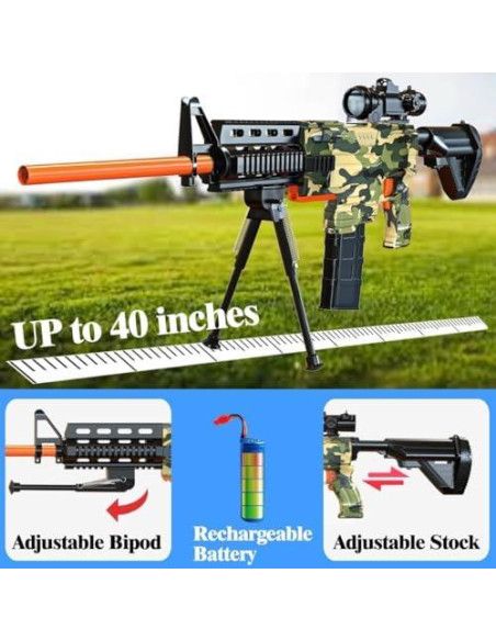 Rifle de francotirador Vioofun con 150 dardos y chaleco táctico