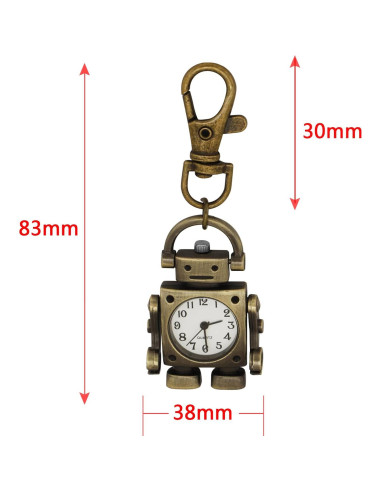 Reloj de bolsillo de cuarzo Realpoo con cadena y diseño único