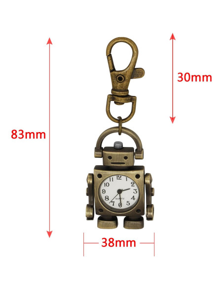 Reloj de bolsillo de cuarzo Realpoo con cadena y diseño único
