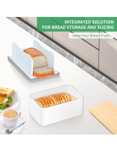 Cortador de Pan CAWIU con Caja Plegable y Bandeja 7.5L 2