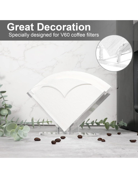 Soporte para Filtros de Café V60 Kamehame Acrílico Transparente