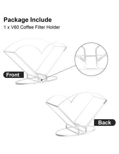 Soporte para Filtros de Café V60 Kamehame Acrílico Transparente