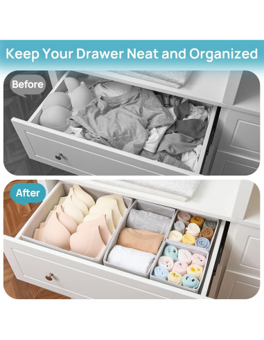 Organizador de Ropa Vtopmart 12 Piezas Tela Plegable