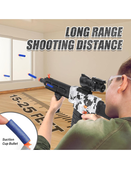 Rifle de francotirador PIXATA eléctrico con 100 dardos