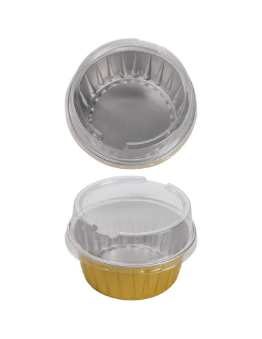 Tazas de Hornear Desechables DEAYOU 100-Pack 150ml Doradas