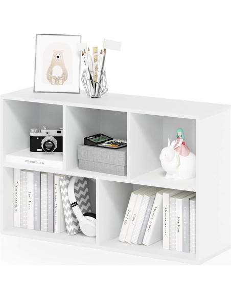 Estantería Furinno Luder 5 Cubos Almacenamiento Blanco