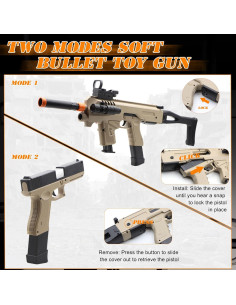 Blaster de Juguete Bugrtey F907ABCD con 80 Balas de Espuma 2