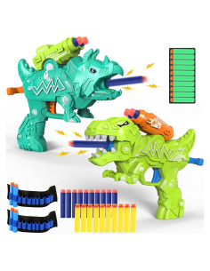 Pistolas de Juguete Dinosaurio Happitry con 30 Dardos
