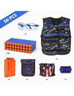 Kit Chaleco Táctico Niños KKONES con Dardos y Accesorios 2