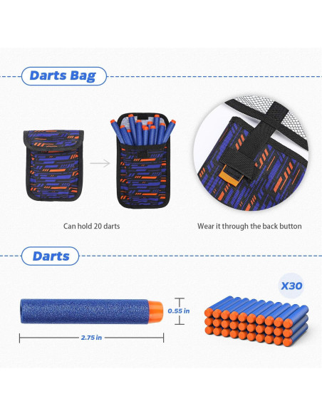 Kit Chaleco Táctico Niños KKONES con Dardos y Accesorios