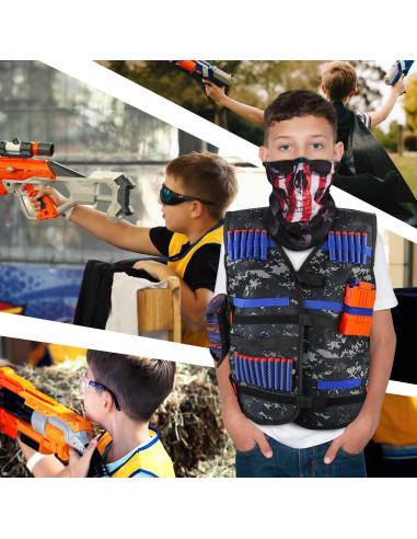 Kit Chaleco Táctico Niños KKONES con Dardos y Accesorios