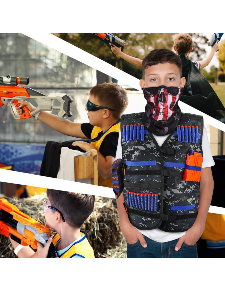 Kit Chaleco Táctico Niños KKONES con Dardos y Accesorios