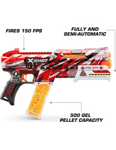 Blaster de Gel XShot Hyper Clutch ZURU 5000 Pellets 100 Capacidad 2