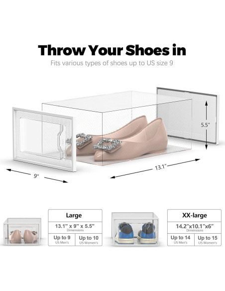 Caja de Almacenamiento para Zapatos SEE SPRING Pack 12