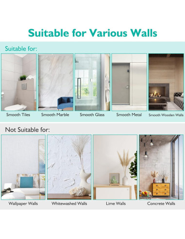 YASONIC Estante de Ducha Esquinero 3 Estantes Adhesivos Plata