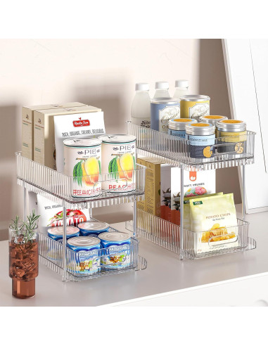 Organizador Bajo Fregadero Delamu 2 Piezas Transparente