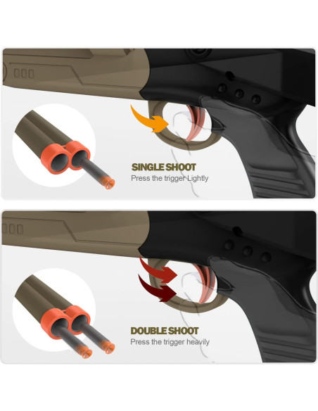 Escopeta de Doble Caño BDJ con 90 Dardos de Espuma