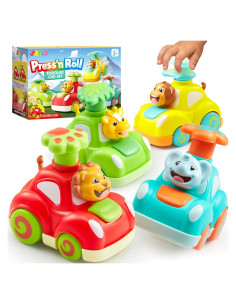Coches de Juguete Animales Joyin - Elefante, Mono, Jirafa, León