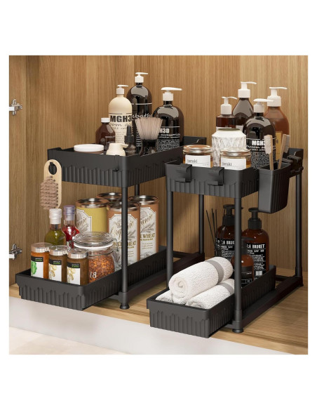 Organizador Bajo Fregadero Sevenblue 2 Niveles con Cajón