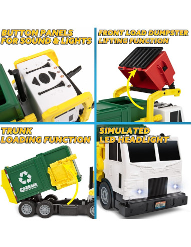 Camión de Basura Joyin con Contenedor y Tarjetas de Aprendizaje