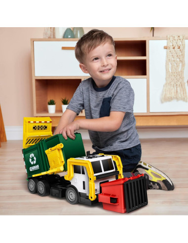 Camión de Basura Joyin con Contenedor y Tarjetas de Aprendizaje