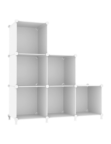 Organizador de Almacenamiento AWTATOS 6 Cubos Apilables Blanco