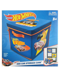 Cubo de Almacenamiento Hot Wheels ZipBin 300 Autos