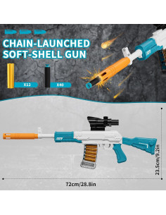 Pistola de Juguete Blaster Zylyssl 73 cm Dardos Suaves 6+ 2