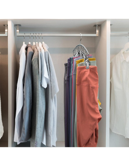 Organizador de Leggings Volnamal 2 Paquetes 20 Clips Gris