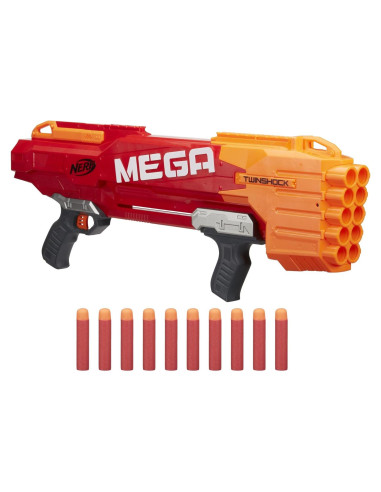Nerf Mega Twinshock Hasbro Bláster 10 Dardos 26m