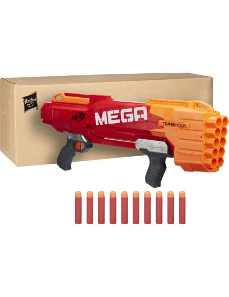 Nerf Mega Twinshock Hasbro Bláster 10 Dardos 26m