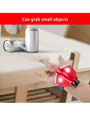 Lanzador de Telaraña Realista Rojo con Guantes y Luz