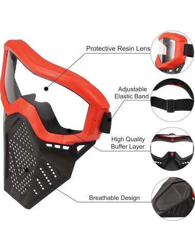 Máscara Táctica Nerf Rival Apollo Zeus Khaos 2 Piezas