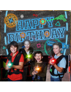 Banner de Neón Feliz Cumpleaños Tatuo 182x110 cm Decoración 2