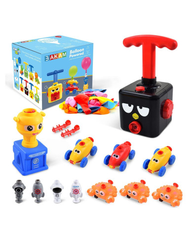 BAKAM Lanzador de Globos y Coche Motorizado STEM Pájaro