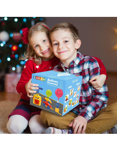 BAKAM Lanzador de Globos y Coche Motorizado STEM Pájaro