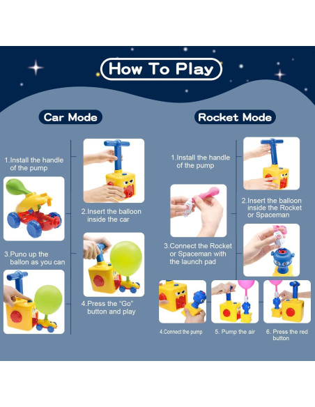 BAKAM Lanzador de Globos y Coche Motorizado STEM Pájaro