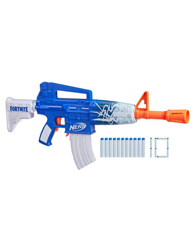 Blaster Nerf Fortnite Blue Shock con 10 Dardos Elite