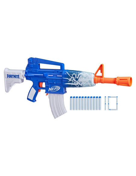 Blaster Nerf Fortnite Blue Shock con 10 Dardos Elite