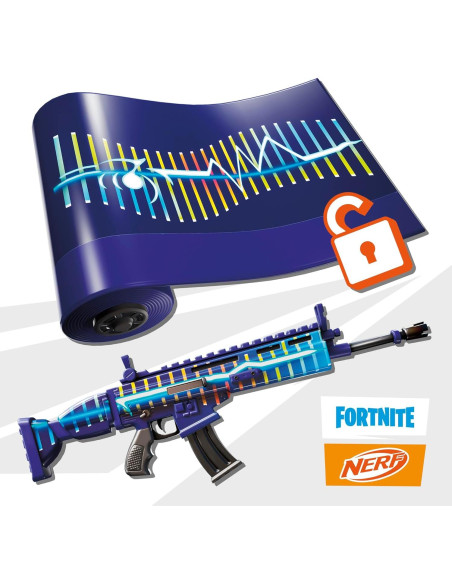 Blaster Nerf Fortnite Blue Shock con 10 Dardos Elite