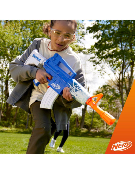 Blaster Nerf Fortnite Blue Shock con 10 Dardos Elite