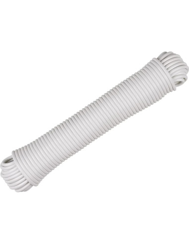 Cuerda de Ropa Plástica West Coast Paracord 15.24 m 5.56 mm Blanca