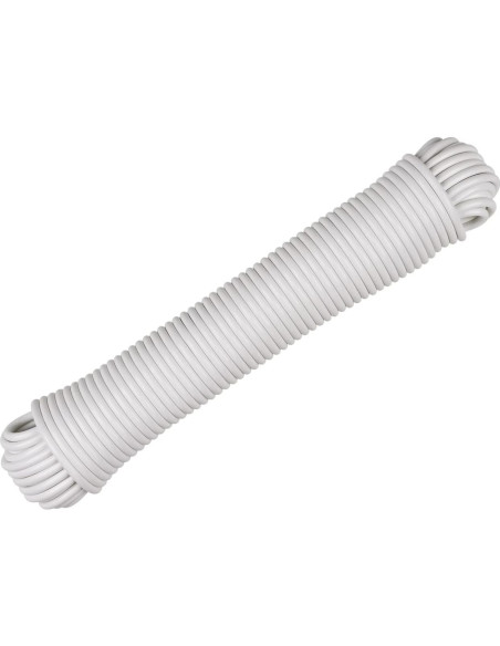 Cuerda de Ropa Plástica West Coast Paracord 15.24 m 5.56 mm Blanca
