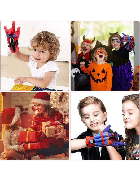 Juego Lanzador Telaraña Vinciph 2 Guantes 5 Balas Suaves