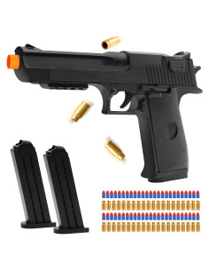 Pistola de Juguete DaoDaoZhu Negra con 50 Balas Suaves